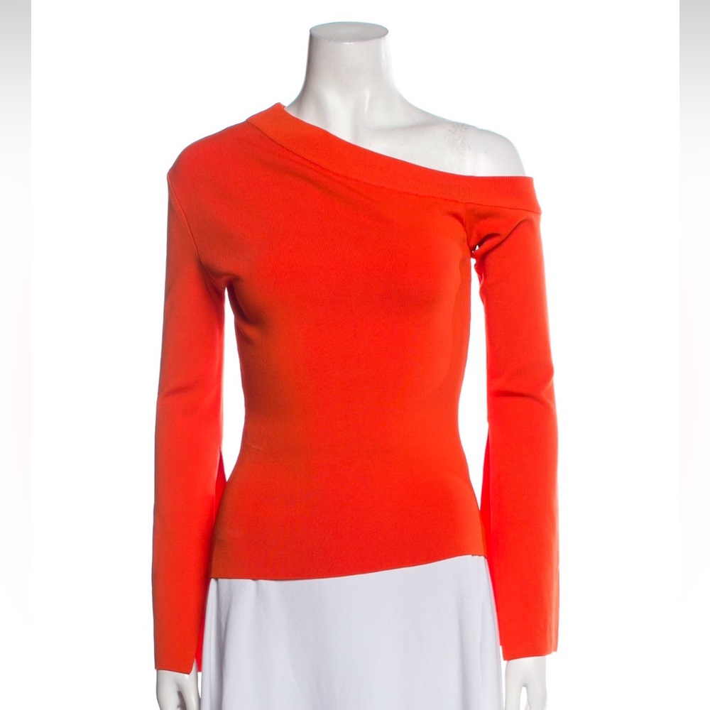 NWT SOLACE LONDON One Shoulder Top Long Sleeve w Slit